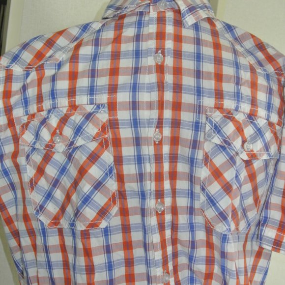 Forever 21 Mens Fitted Fall Autumn Colors Button - Picture 14 of 16